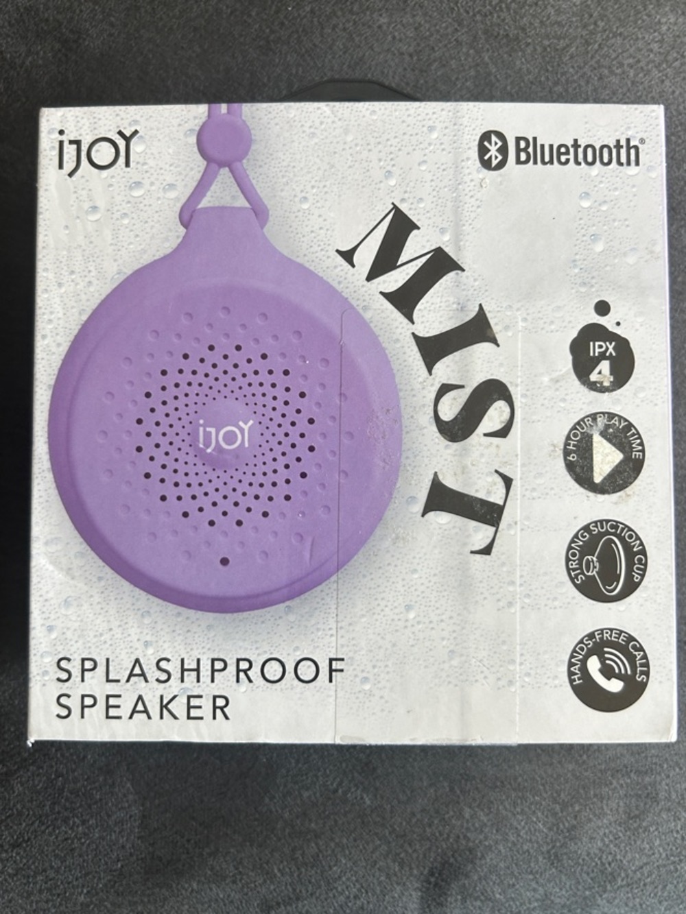 iJoy Mist Splashproof Bluetooth Speaker - Purple